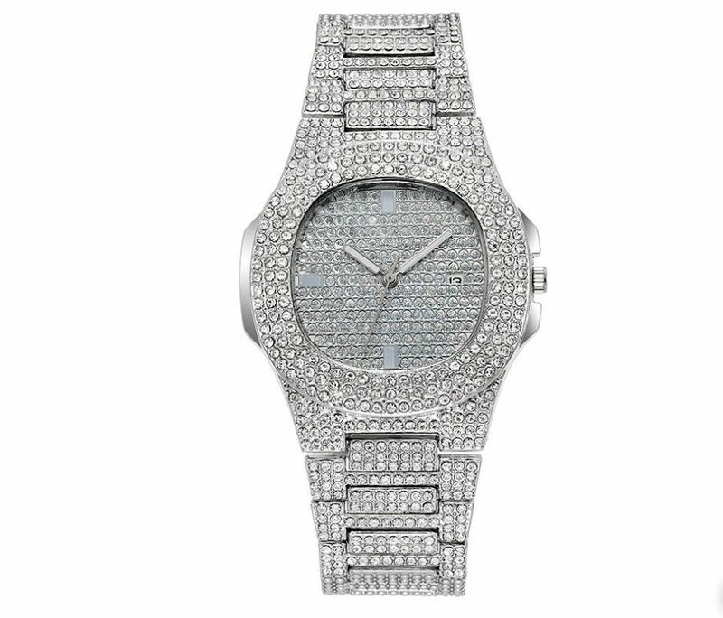 Reloj de cuarzo con correa de acero de diamante completo Sky Star para mujer, reloj deportivo retro de negocios, moda de lujo, alta calidad