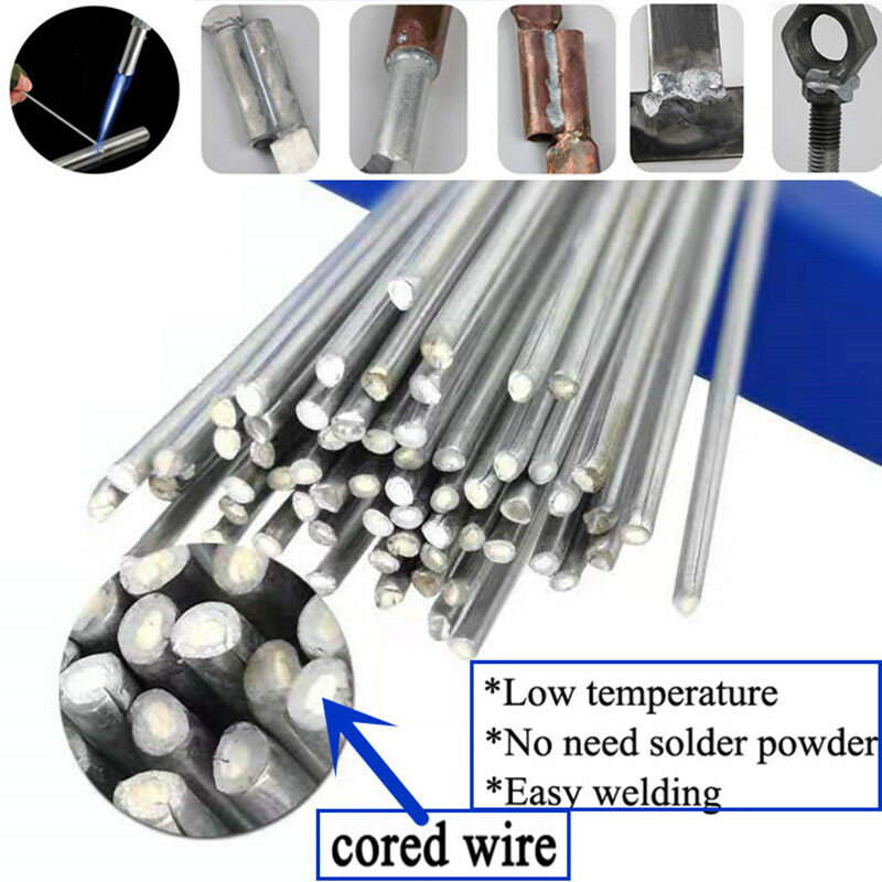 Niskotemperaturowe łatwe topliwe aluminiowe pręty spawalnicze pręty spawalnicze drut rdzeniowy 2mm pręt lutowniczy do lutowania aluminium nie ma potrzeby lutowania w proszku