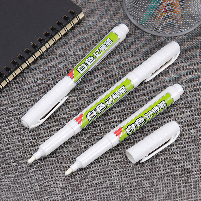 1PC DIY Art เครื่องเขียนสีขาว Marker ปากกา Sharpie สีขาวนักเรียนอุปกรณ์ Marker Craftwork Pen