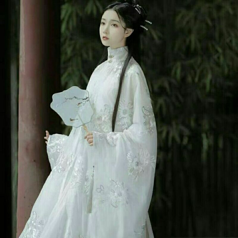 Baru Gaun Hanfu Wanita Cina Jubah Panjang Dinasti Ming Hanfu Pakaian Kuno Kostum Panggung Dansa Klasik Tradisional Elegan
