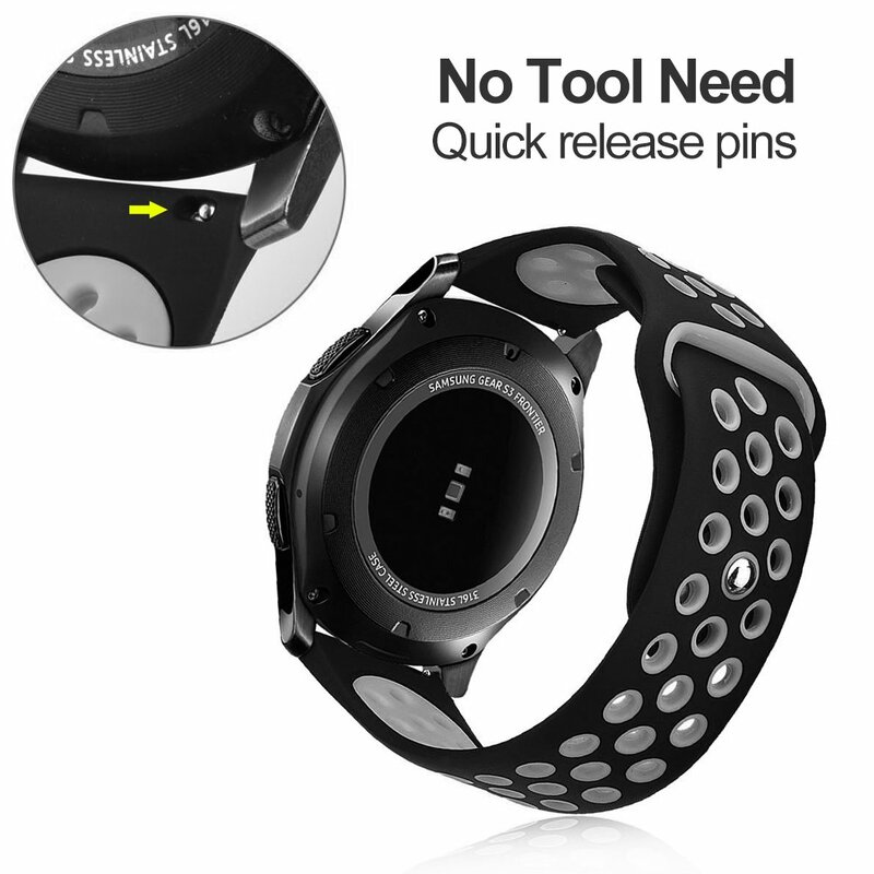 22mm 20mm for Samsung Gear S3 S2 Galaxy Huawei GT 2 Strap Watch Frontier Classic Sport Active 42mm 46 Band Huami Amazfit Gtr Bip