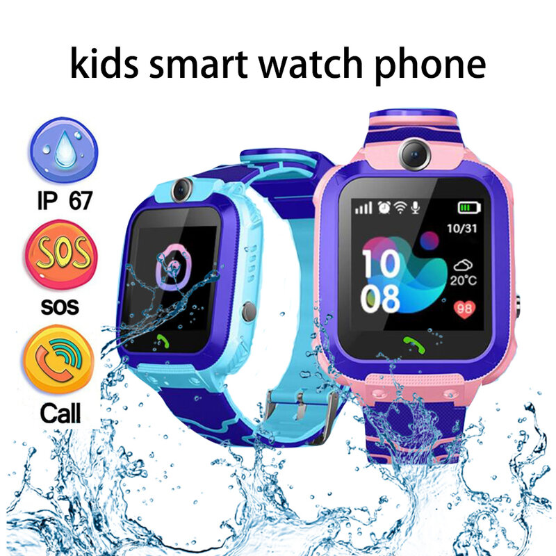 Montre intelligente pour enfant enfants téléphone montre Smartwatch pour garçons filles avec carte Sim Photo étanche IP67 cadeau pour IOS Android