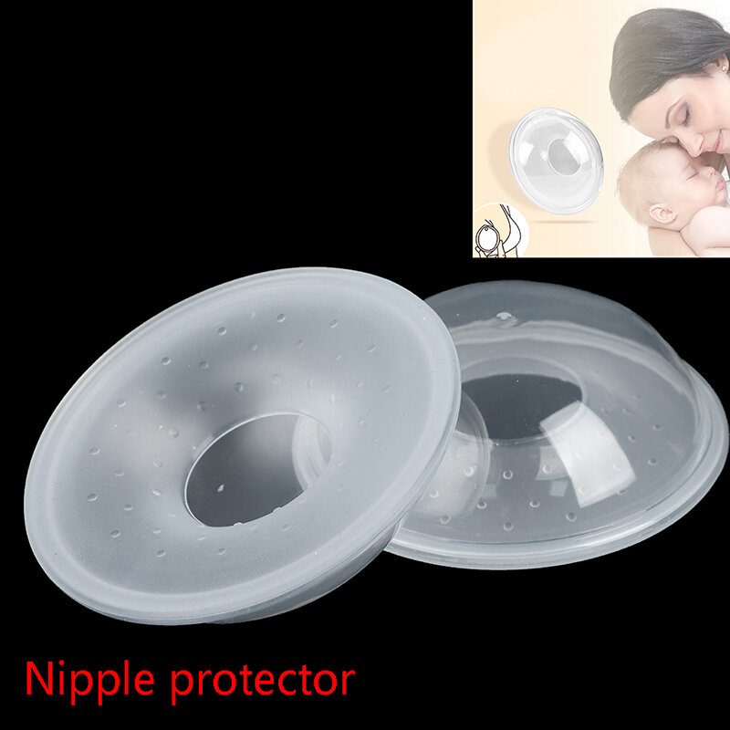母乳育児用の乳首保護具,乳首を保護するためのシリコンプレート,母乳育児用品,2個。