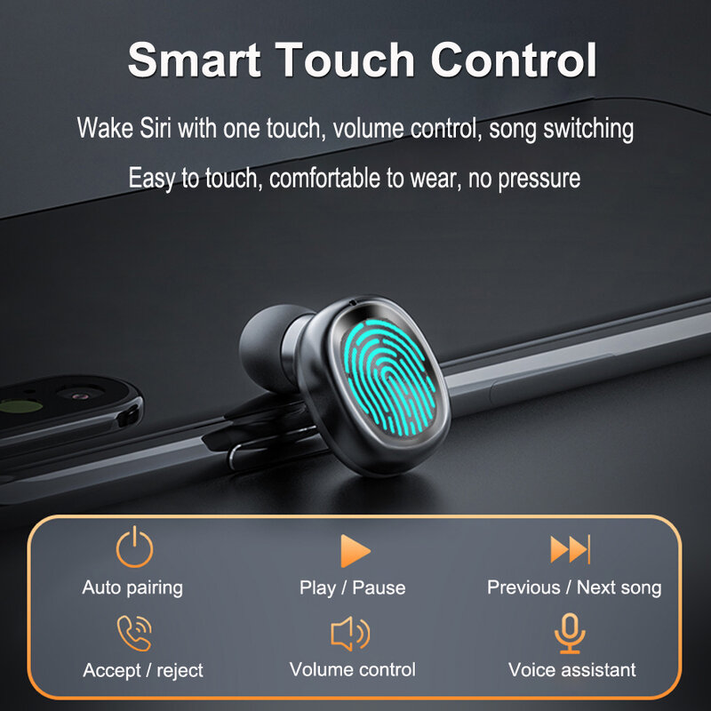 B9 TWS wodoodporna Bluetooth 5.0 EDR moda bezprzewodowa słuchawka IPX7 słuchawka hi-fi AAC Sport z mikrofonem słuchawki do gier muzyczny zestaw słuchawkowy