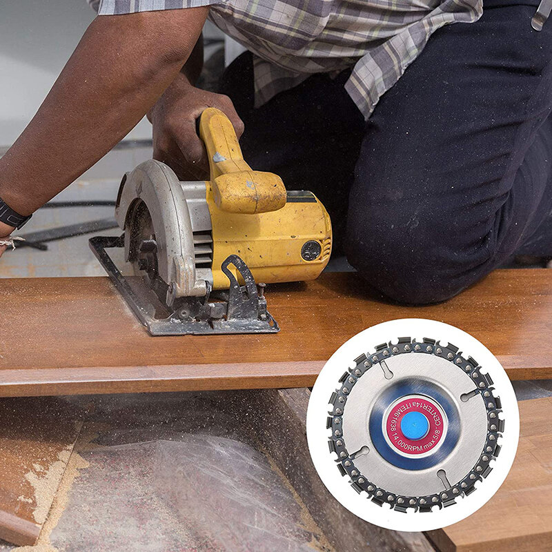Amoladora de cadena de disco de tallado de madera para uso con amoladora angular de 4 "o 4-1/2", herramienta de tallado, accesorios para carpintería