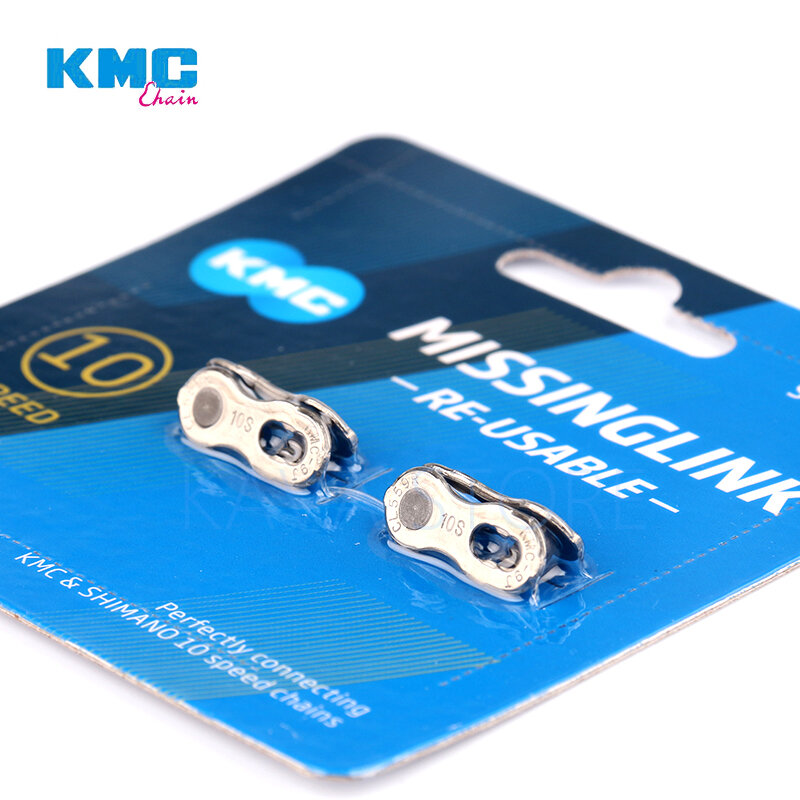 KMC-eslabón faltante para bicicleta, botón mágico de cadena de 6/7/8/9/10/11/12 velocidades reutilizable para reparar la cadena que se conecta perfectamente