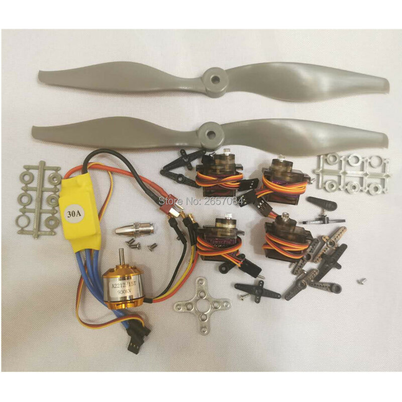 A2212 2212 930Kv Brushless Motor 30A ESC Motor Mount 1060 Propeller MG90 9G Micro Servo for RC Fixed Wing Plane Helicopter