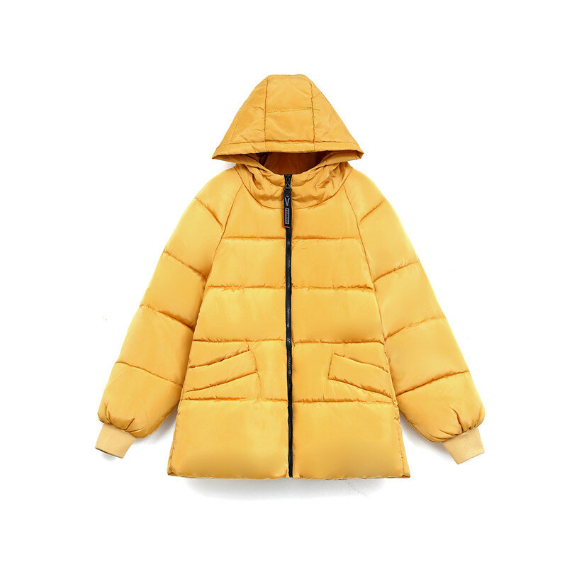 Parka grossa feminina, casaco de algodão, outwear com capuz quente, solto, oversize, jaquetas amassadas, roupas de inverno, 8XL