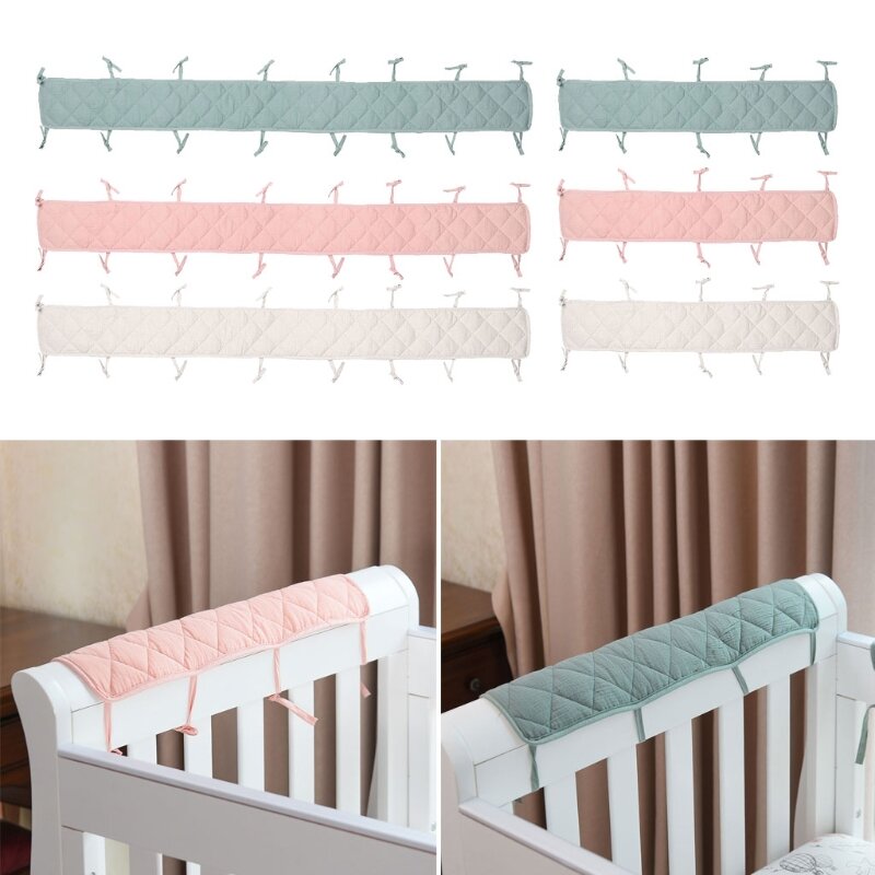 Baumwolle Krippe Schutz Wrap Rand Baby Anti-biss Einfarbig Bett Stoßstange Zaun Leitplanke Baby Pflege Baby Sicherheit Produkte