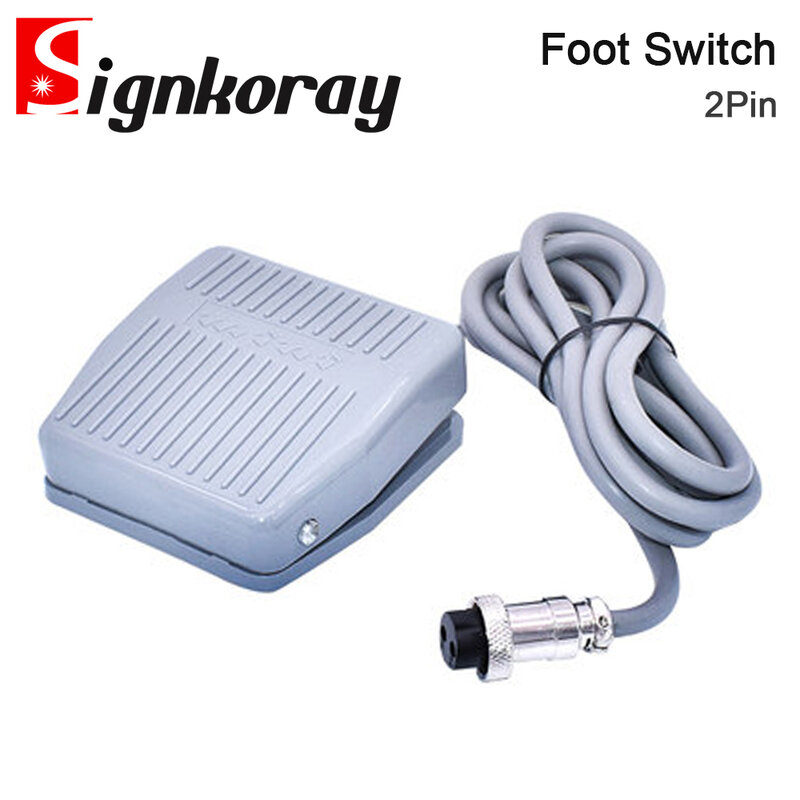 SignkoRay interruptor de pie de Control momentáneo, Pedal de energía eléctrica para máquina de marcado láser