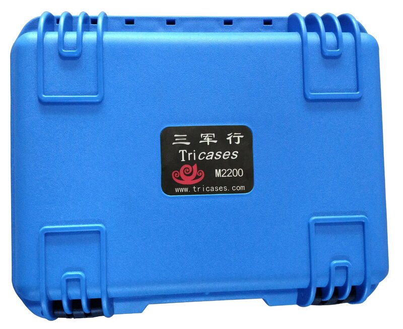 Tricase Pabrik Baru Tiba Bule Warna IP67 Tahan Air Tahan Benturan Keras PP Plastik Membawa Alat Kasus untuk Instrumen M2200