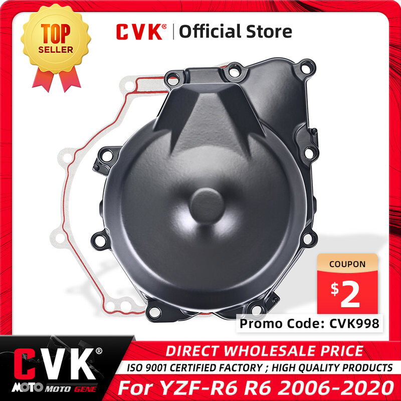 CVK Engine Cover Motor Stator Cover CrankCase Side Cover Shell For YAMAHA YZF-R6 R6 2006 2007 2008 2009 2010 2011 2012 2013 2014