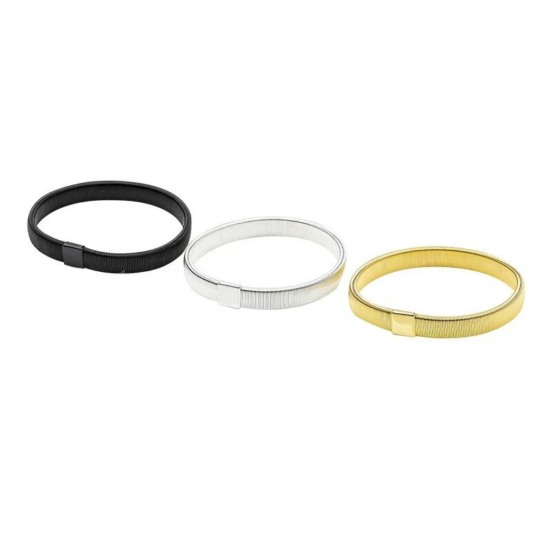 Ligas de manga de Metal elásticas Unisex, brazaletes elásticos, anillos de brazo, soporte de manga de camisa, puños, accesorios de ropa