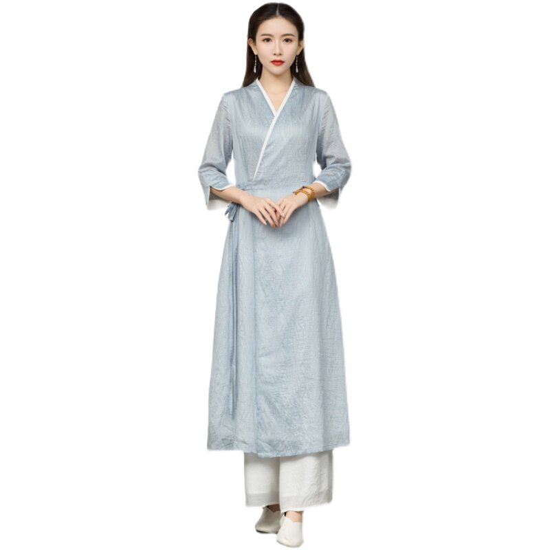 2021 nowych moda szary niebieski chińskie tradycyjne Hanfu sukienka dla kobiet Cosplay starożytny chiński kostium dynastii Song ubrania