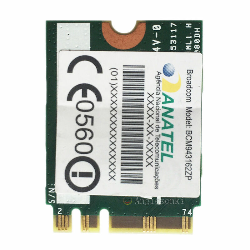 BCM943162ZP AC WLAN карта 2,4G & 5G 433M Wifi + Bluetooth 4,0 NGFF FRU 00JT473 для Lenovo G50-30 45 70 70M Z50-70-75 E455 E555