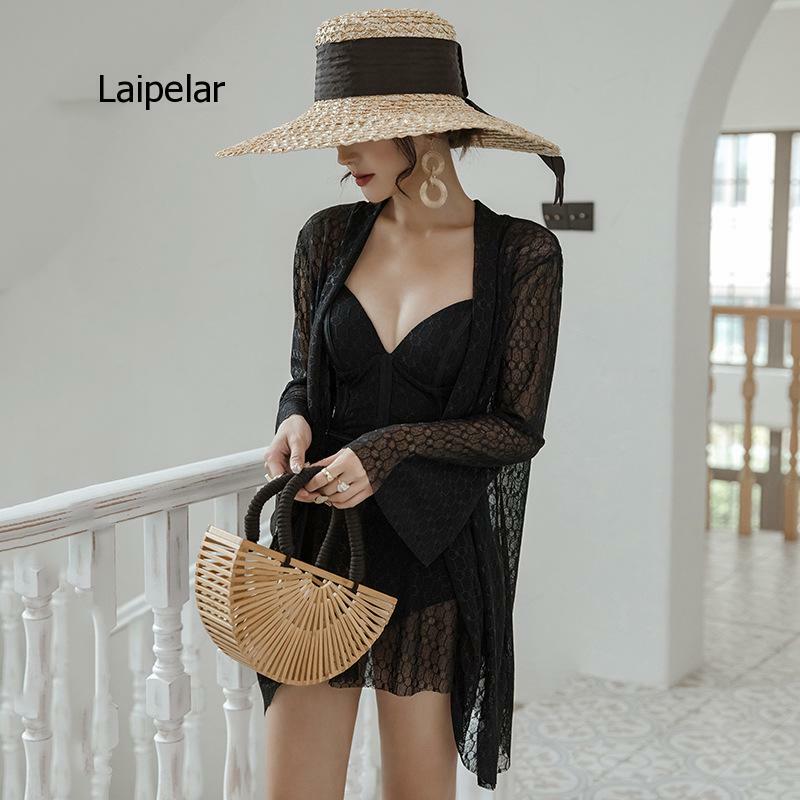 2021 New Women's Siamese Summer Lace High Quality Swimming 2 Pes Set Sexy Beach Suit