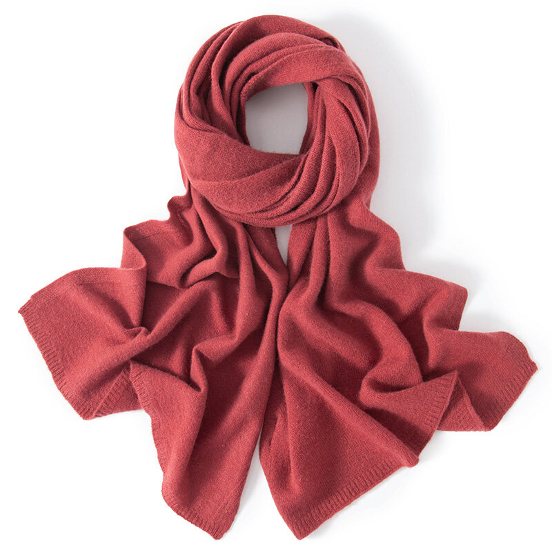 Женский вязаный шарф из пашмины, 100% x 45 см, 19 цветов