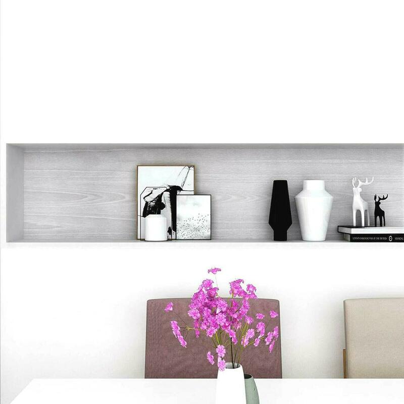 Haohome-灰色の木目調の粘着性の壁紙,取り外し可能な接触紙,灰色の壁装材