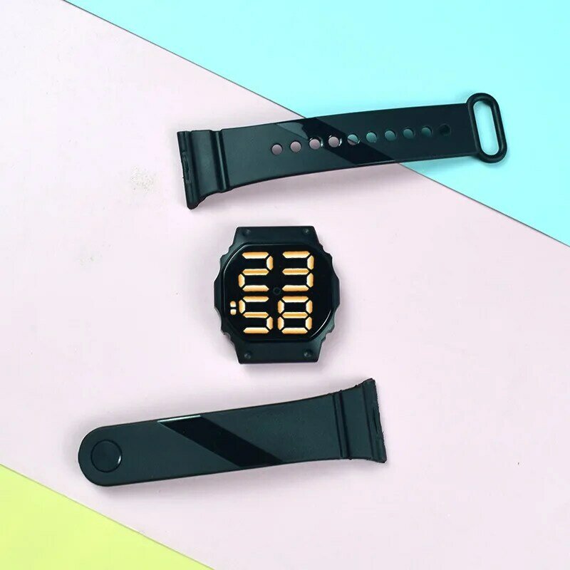 Platz Elektronische Uhr Mode Einfachen Studenten-Platz Touch-5Bar Schwimmen Wasserdichte LED Armbanduhr für Jungen Mädchen Geschenk Uhr