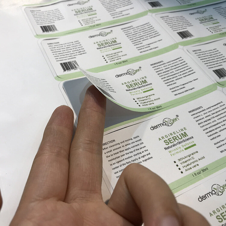 Angepasst Wasserdichte Vinyl Gesundheit Pflege Flasche Stikcers mit Barcode Gedruckt Matte Selbst Dichtung Verpackung Etiketten für Kunststoff Gläser