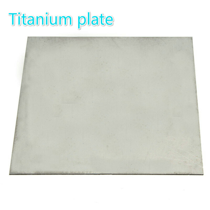 Lámina de titanio TA2 Ti con placa de titanio de alta dureza, espesor de 0,3mm- 7mm, 100x100/100x150/150x150/200x200, 1 unidad