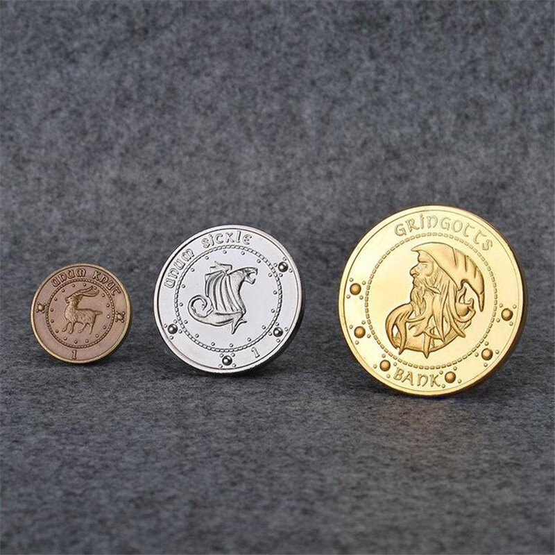 3pcs/set American magic movie golden magic prop coin gift for friends