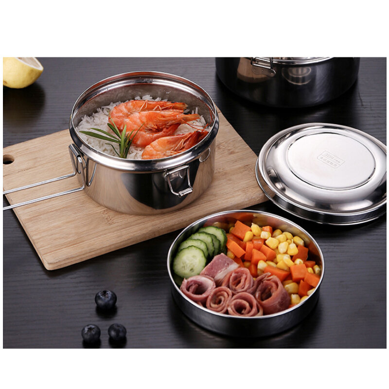 High Quality Outdoor EDC Stainless Steel Kids Lunch Box with bag Portable Bento Box Leak-Proof Food Container Kitchen Lunchbox