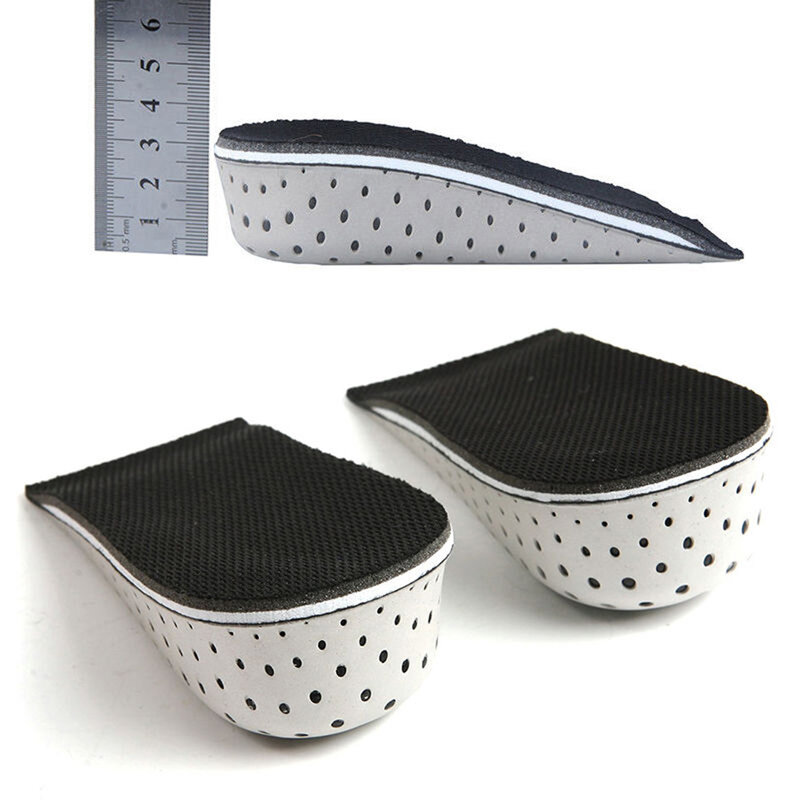Plantillas transpirables para zapatos, almohadilla para aumentar la altura de 2,3-4,3 cm, Unisex, 1 par