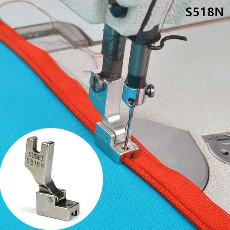 Machine à coudre industrielle pied-de-biche flatcar 0.3 presseur fermeture éclair pied # P363 cure-dents en acier fin pied-de-biche AA7182-2