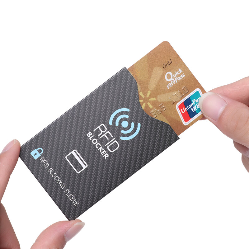 Protecteur de carte de crédit anti-vol pour RFID, porte-carte bloquant, manchon de peau, housses de protection, étui pour carte bancaire, nouveau, 5 pièces
