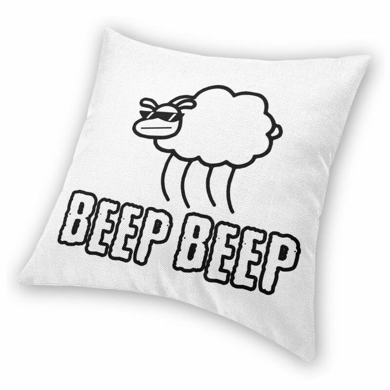 Beep beep I'm A Sheep tomska lildeucedeuc ปลอกหมอนสี่เหลี่ยมผ้าลินินโพลีเอสเตอร์ผ้าคลุมโซฟาปลอกหมอนอิงตกแต่ง