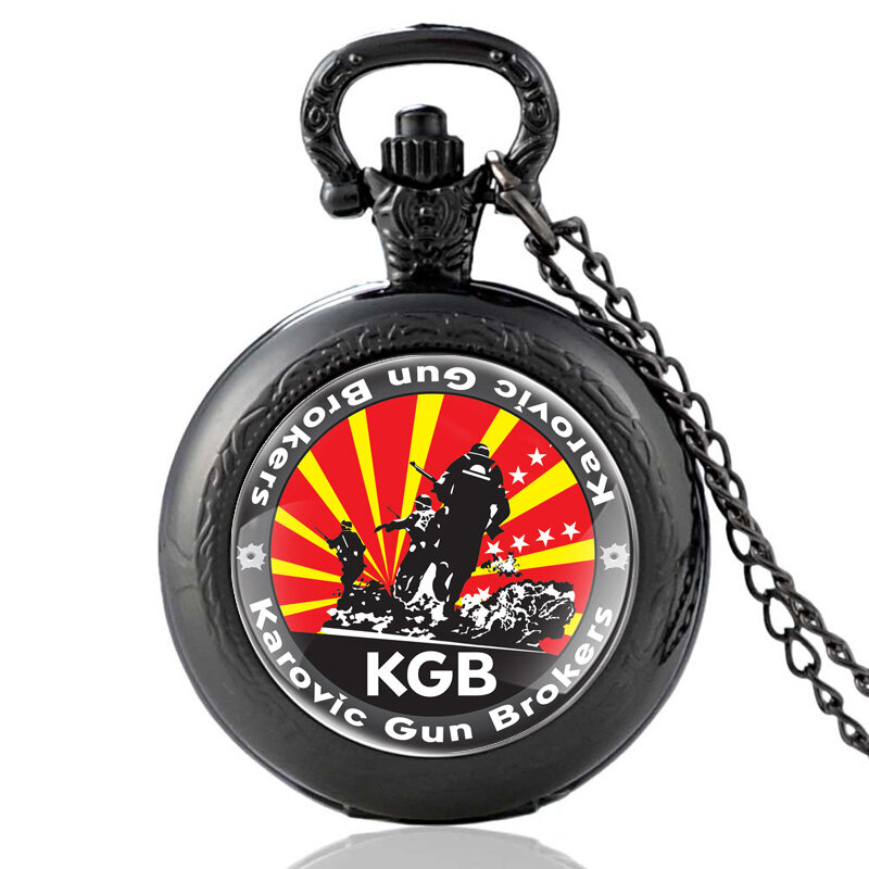 Radziecki комитт Государственной Безопасности KGB Design Vintage zegarek kieszonkowy kwarcowy КГБ wisiorek zegar zegarek mężczyźni kobiety naszyjnik