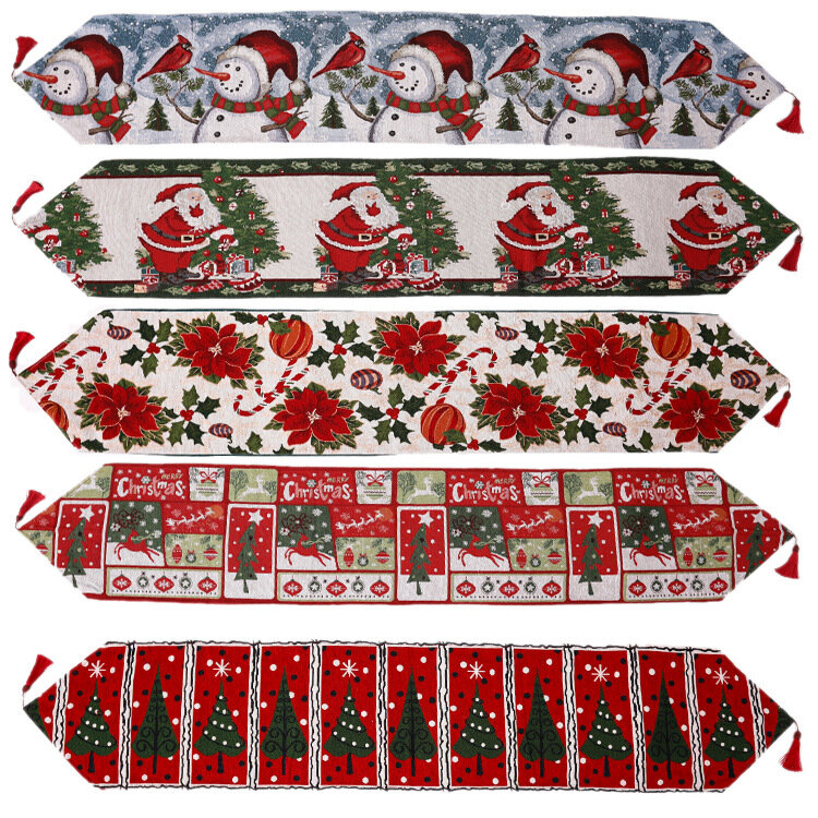 Mesa de natal corredor moda tecido mesa de natal mesa decorativa toalha de mesa ornamento de natal ano novo 2022