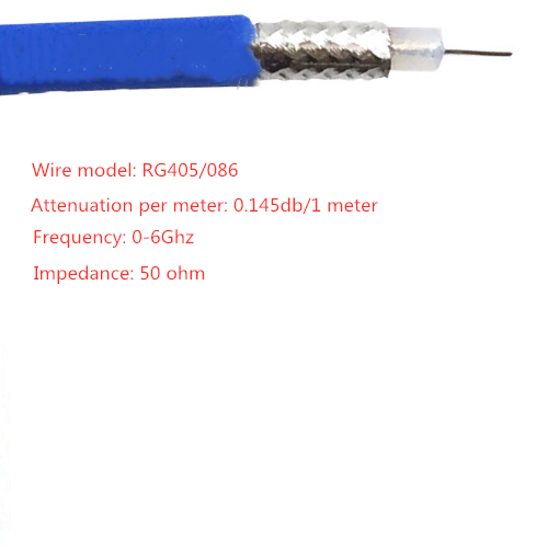 Fiche mâle SMA vers fiche mâle SMA RG405 086 "RF, câble de raccordement Coaxial bleu
