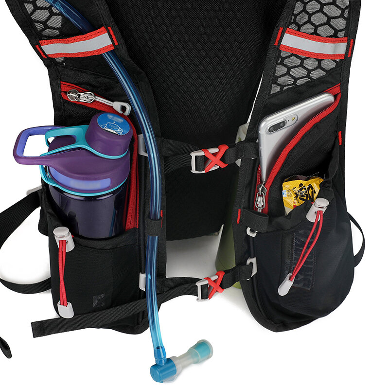 Ultra น้ำหนักเบา Trail Running Backpack กีฬากลางแจ้งขี่จักรยาน Hydration Vest Pack กระเป๋า Rucksack 1.5L น้ำกระเป๋ากระเพาะปัสสาวะ