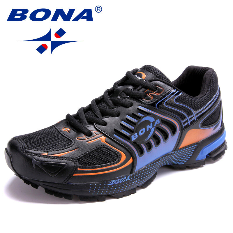 BONA-zapatos informales de estilo Popular para hombre, zapatillas de deporte masculinas de malla, zapatos para tiempo libre, a la moda, 2020