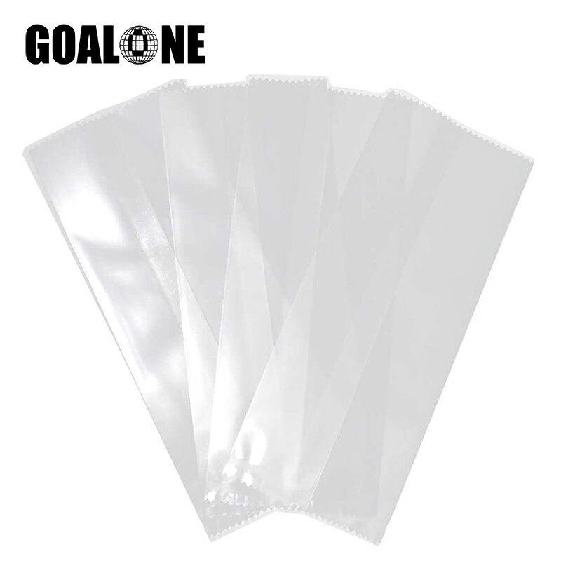 GOALONE 100 Pieces Ice Popsicle Bags Disposable DIY Freezer Bags Food Grade Ice Cream Plastic Wrappers for Candy Ice Cream Molds