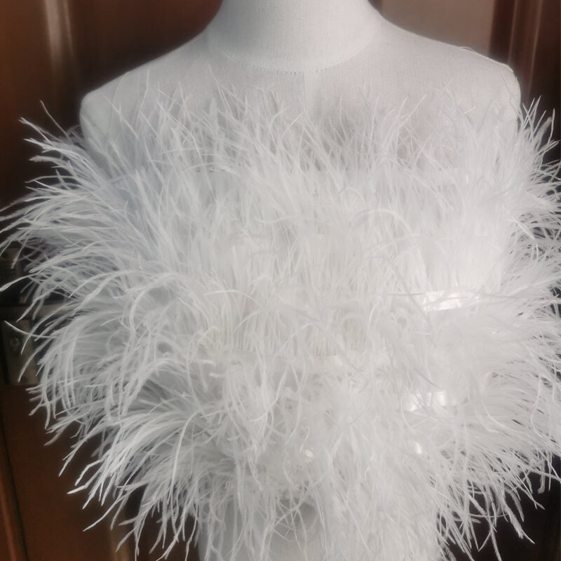Nowy 100% naturalny biustonosz z futra strusia bielizna damska futro prawdziwy płaszcz ze strusiego futra mini spódnica nadaje się na wesela banqquet