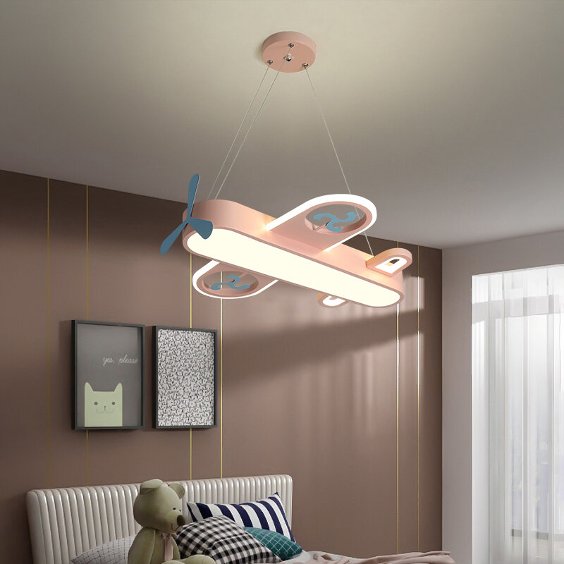 Kinderzimmer licht schlafzimmer einfache moderne aircraft LED licht 48W kreative persönlichkeit cartoon kronleuchter ZY277