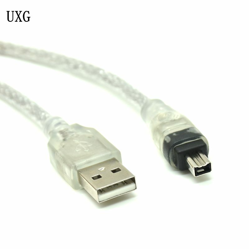 USB macho para Firewire IEEE 1394, 4 pinos macho cabo adaptador iLink, cabo para SONY DCR-TRV75E, câmera DV, 4FT, 120cm