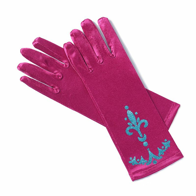 Цветочные Свадебные перчатки для девочек принцесса для девочек Эльза Анна набор аксессуаров для детских вечеринок Косплей Белль София Снежная королева перчатки в виде снежинок