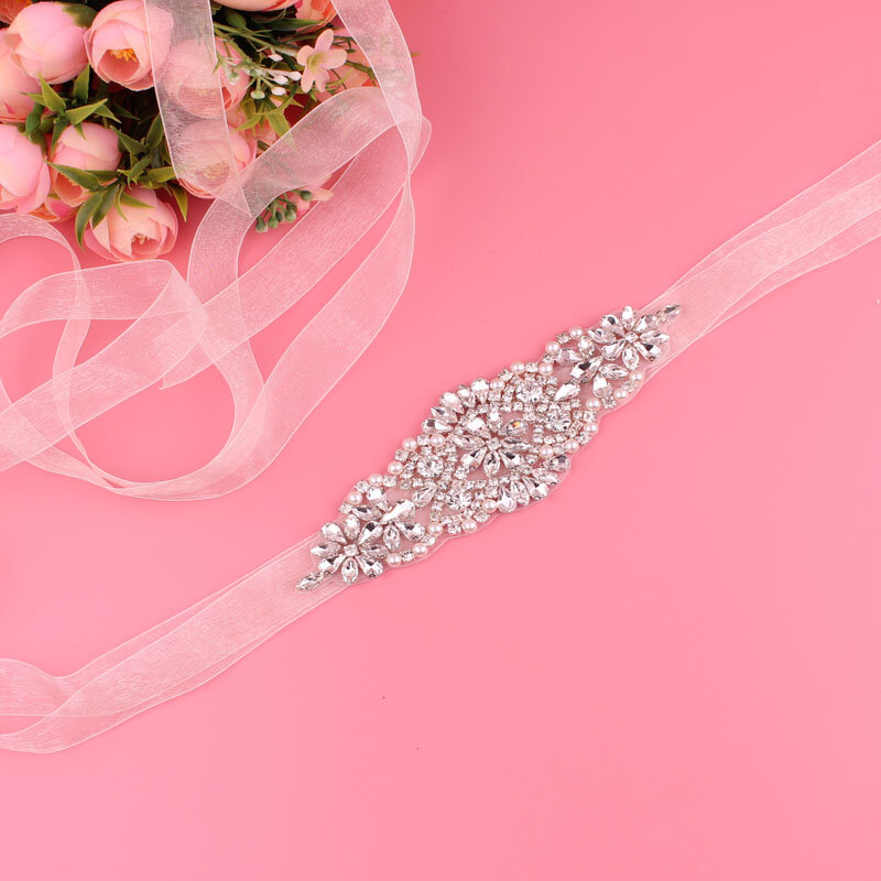 Cinturón de cena de cristal para mujer, accesorios de vestido de novia, cinturón de novia de diamantes de imitación, suministros de boda