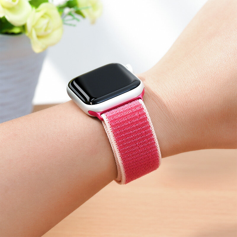 Bracelet boucle de Sport pour bracelet de montre Apple 4 5 3 44mm 40mm correa 42mm 38mm bracelet de montre iwatch respirant accessoires de montre apple