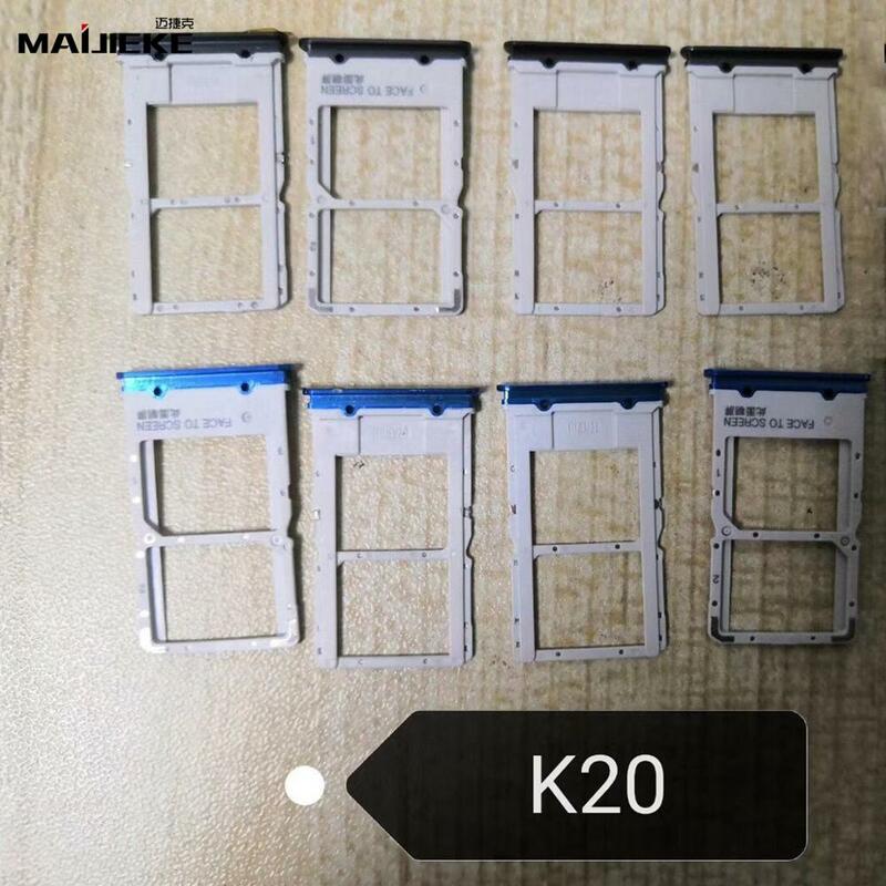 Support de carte Sim pour Xiaomi Redmi K20 pro, 5x nouveaux plateaux à fentes, noir bleu, broche d'éjection gratuite