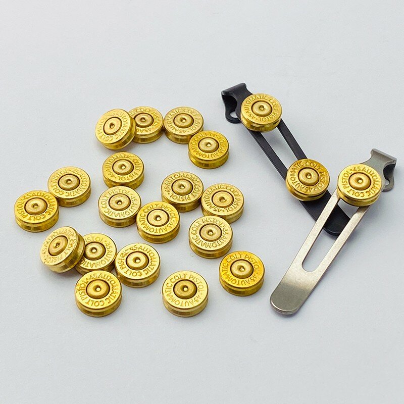 Bullet 45-tornillo de decoración de carcasa de latón para coche, piezas para cuchillo, clips de bolsillo, tornillos para cuchillos