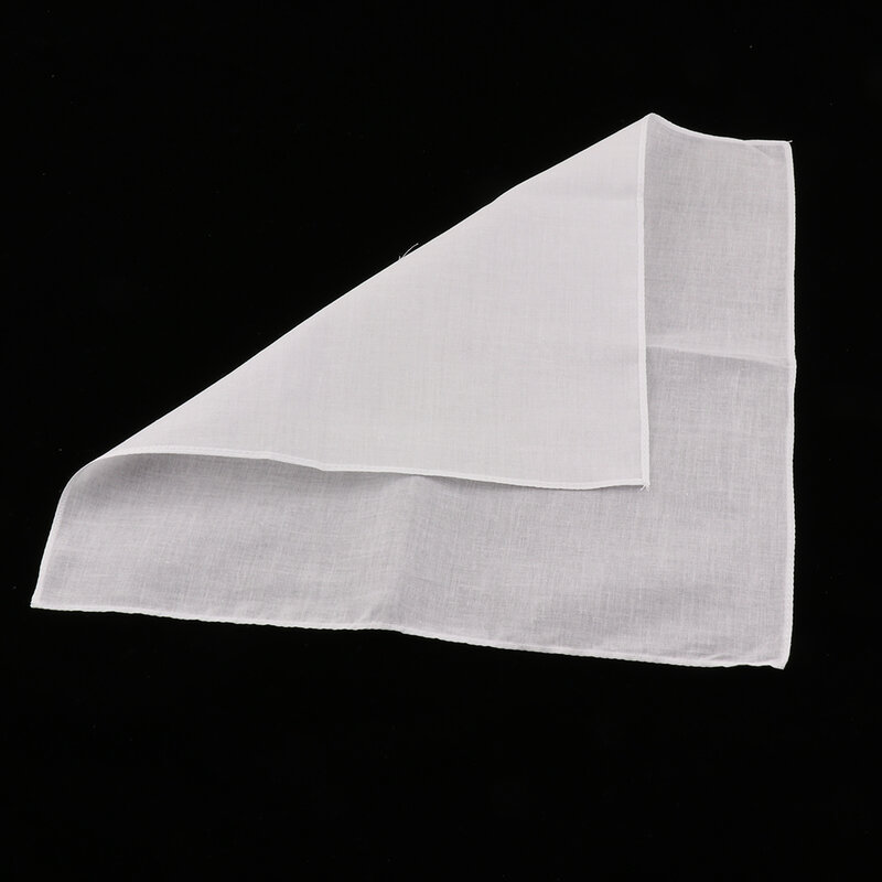 10pcs White Hankie Women Handkerchiefs   Cotton Square Super Soft Washable Hanky Chest Towel Pocket Square 28 x 28cm