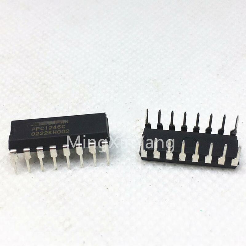 Chip ic circuito integrado dip-16, 5 peças upc1246c