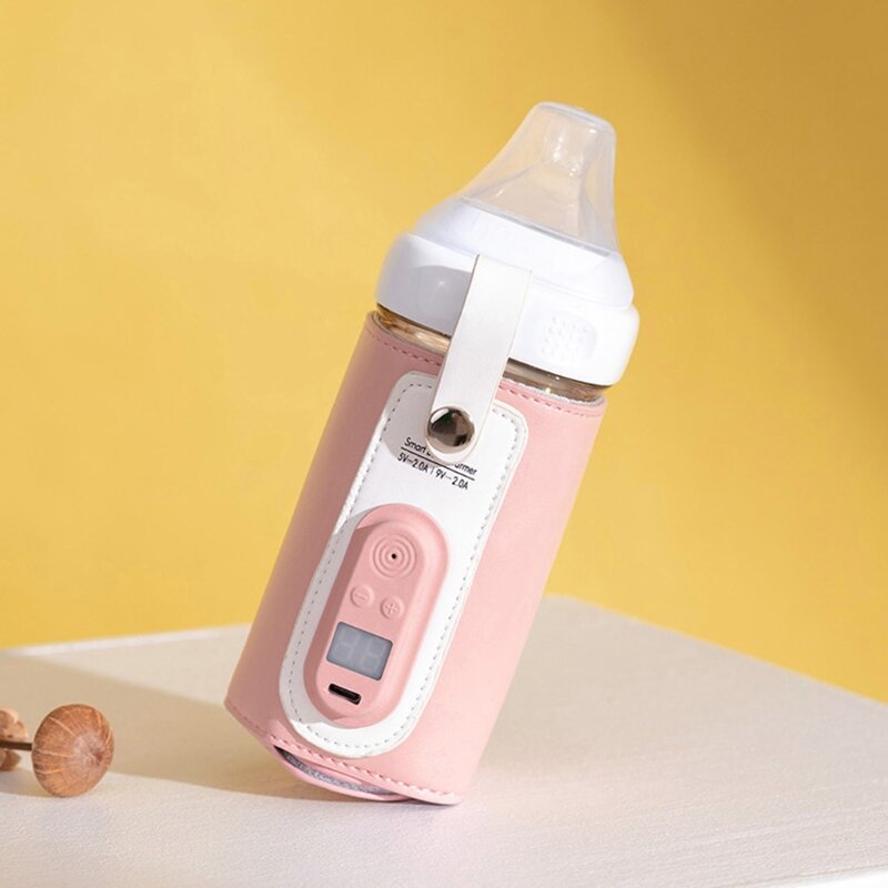 USB 아기 병 따뜻하게 휴대용 여행 우유 따뜻하게 유아 먹이 병 난방 커버 절연 온도 조절기 식품 히터