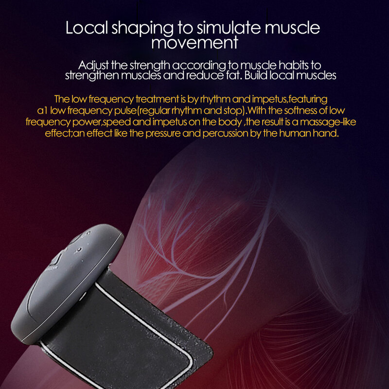 Estimulador muscular eléctrico EMS, aparato gimnasia inalámbrico para glúteos cintura abdominal fitness ABS, masajeador corporal adelgazante