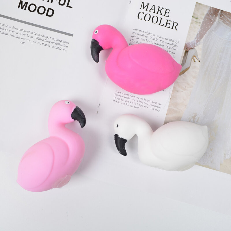 Brinquedo de flamingo artesanal de animais, brinquedo fofo de 10cm para crianças, presente para crianças, brinquedo de escritório para liberar a pressão, brinquedo de descompressão anti-estresse